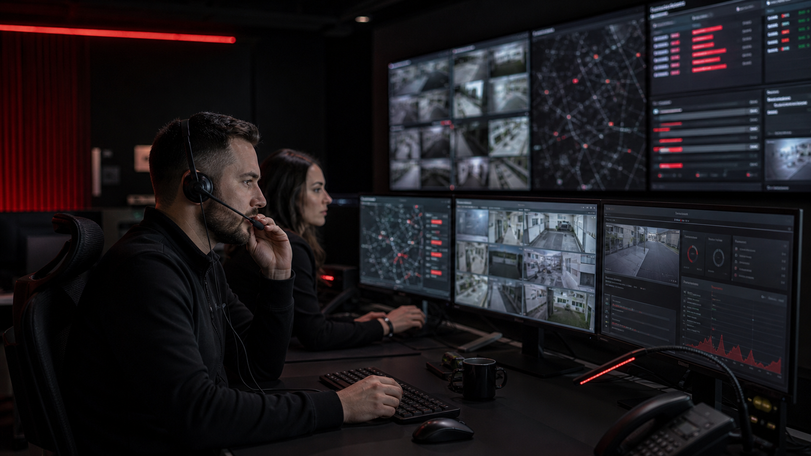 Analytici v dohledovém centru řeší první hodinu kybernetického incidentu
